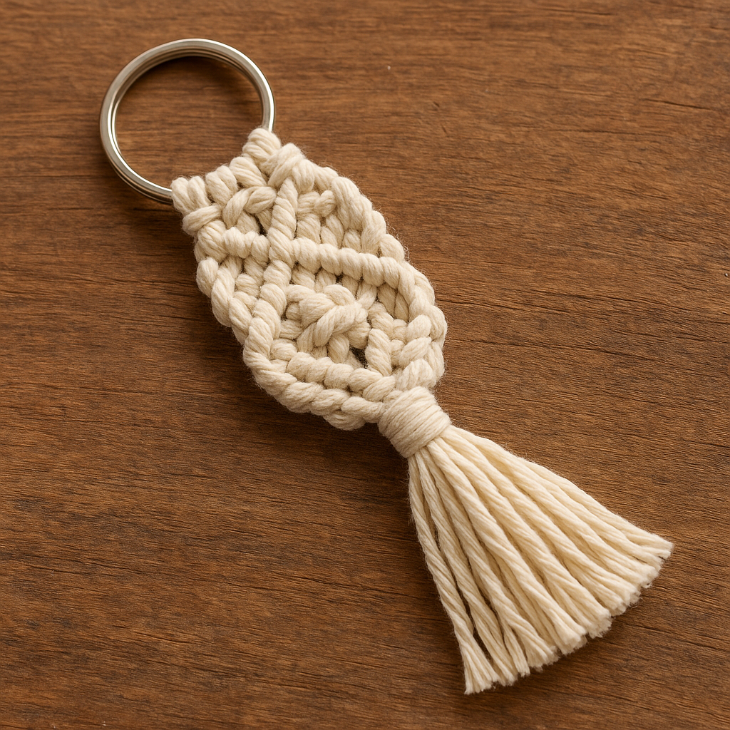Breloczek z makramy DIY