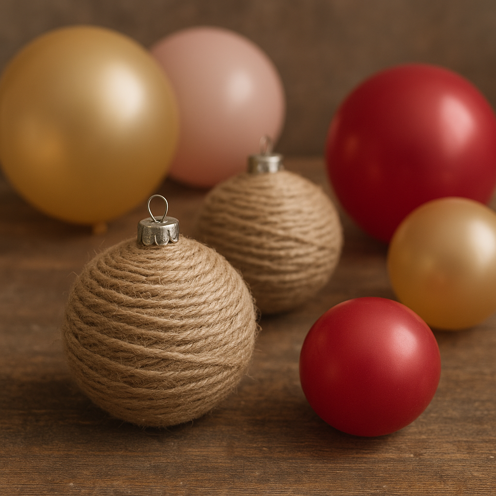 Bombki z sznurka i balonów