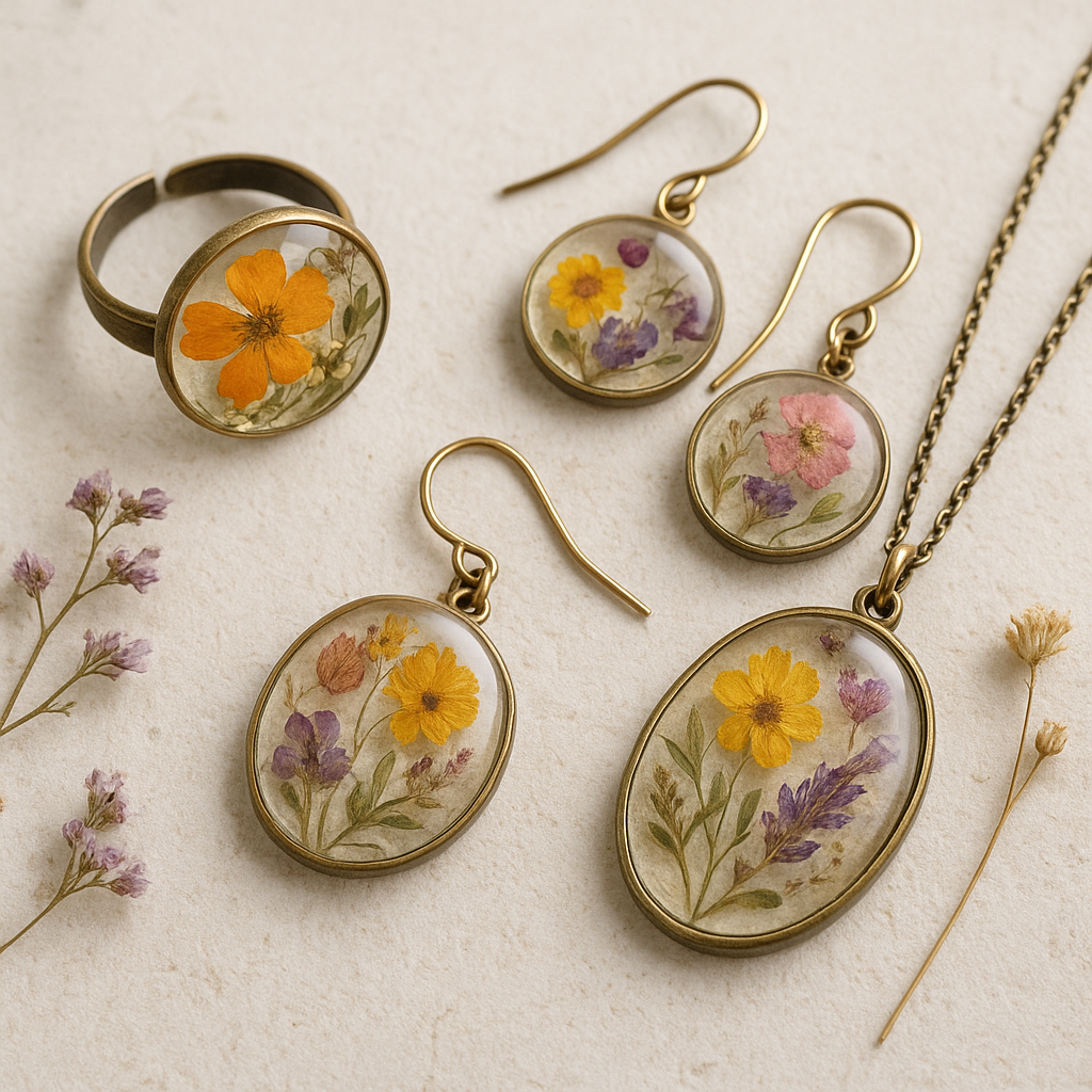 Biżuteria z suszonych kwiatów