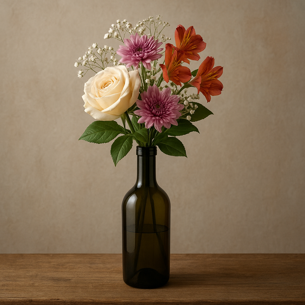 Wazon z butelki po winie